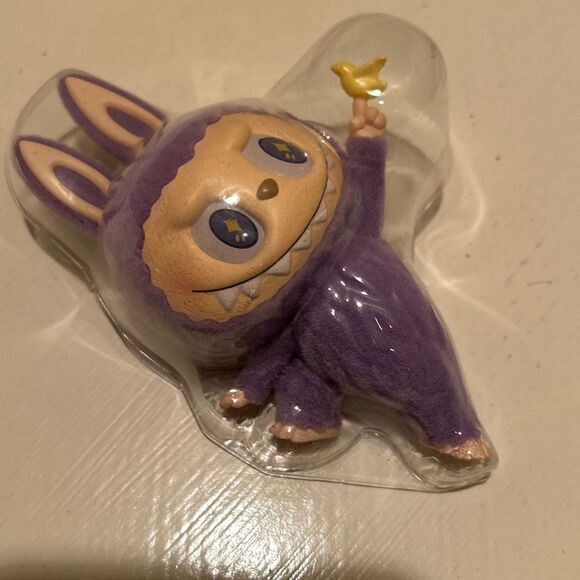 Pop Mart The Monsters Labubu Lazy Yoga Series Figures Purple Little Bird New - Picture 1 of 13